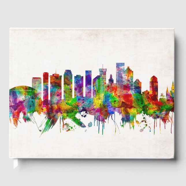 New Orleans Louisiana Skyline Guest Book (Front)