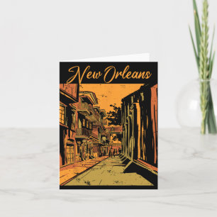 New Orleans Louisiana Souvenir Bourbon Street  Card