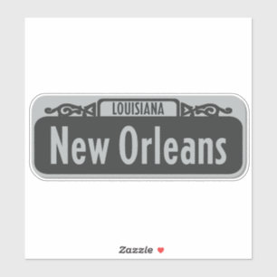New Orleans, Louisiana Street Sign Sticker