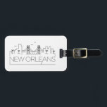 New Orleans, Louisiana Stylised Skyline  Luggage Tag<br><div class="desc">A unique luggage tag representing the beautiful city of New Orleans,  Louisiana.  This tag features a stylised illustration of the city's unique skyline with its name underneath.</div>