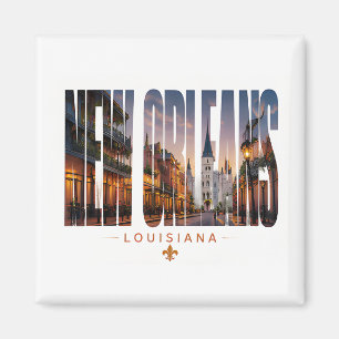 New Orleans Louisiana Travel Design Magnet