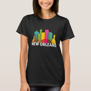 New Orleans Louisiana USA Skyline Silhouette Outli T-Shirt