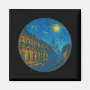 New Orleans Louisiana - Van Gogh Starry Night Styl Magnet