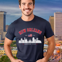 New Orleans Louisiana Vintage Skyline T-Shirt