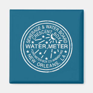 New Orleans Manhole Cover Distressed Vintage Magnet