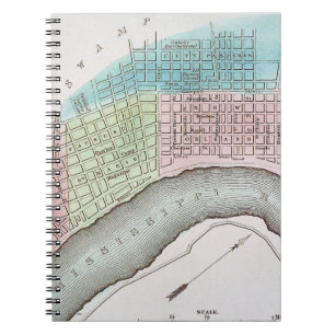 New Orleans Map, 1837 Notebook