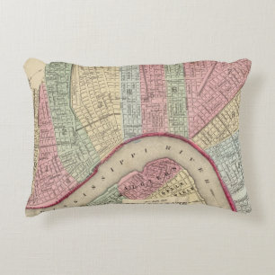 New Orleans Map by Mitchell Decorative Cushion