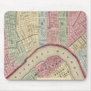 New Orleans Map by Mitchell Mouse Pad