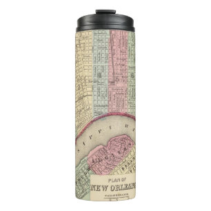 New Orleans Map by Mitchell Thermal Tumbler