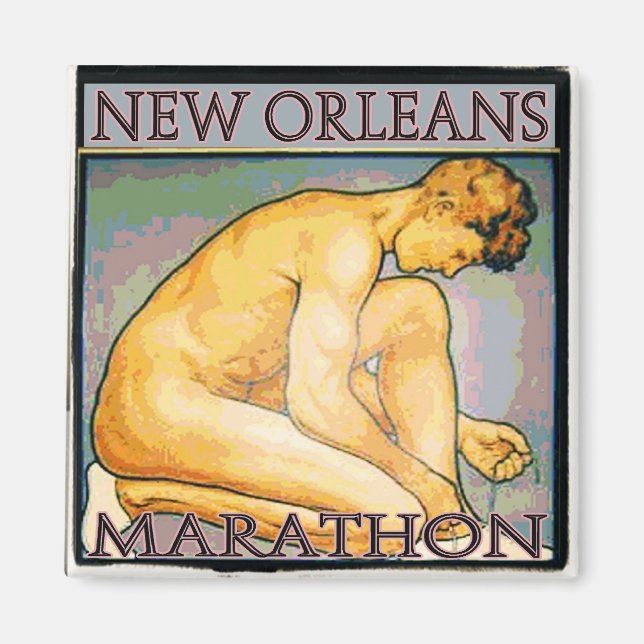 New Orleans MArathon SQ 2 Magnet (Front)