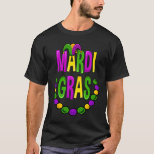 New Orleans Mardi Gras Beads  Fat Tuesday Carnival T-Shirt