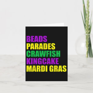 New Orleans Mardi Gras Beads Parades Crawfish King Card