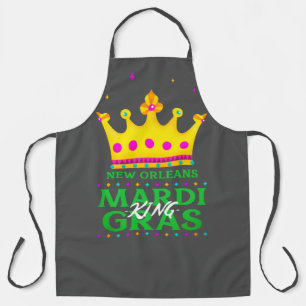 New Orleans Mardi Gras King Apron