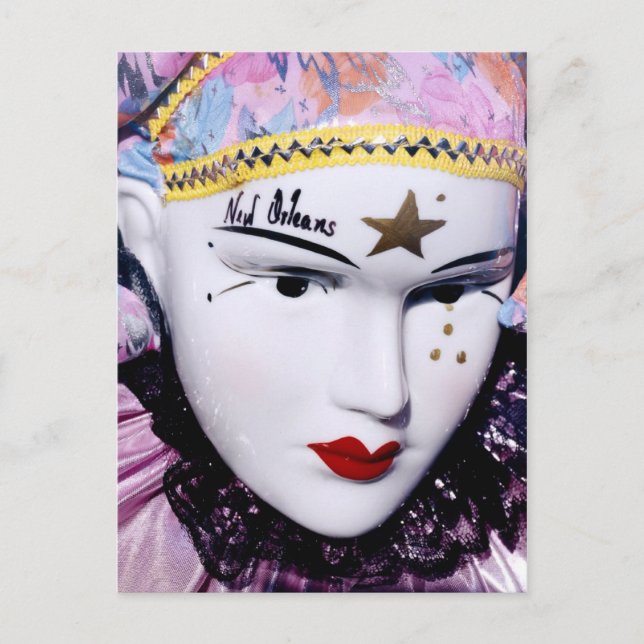 New Orleans Mardi Gras mask Postcard (Front)