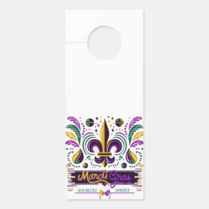New Orleans Mardi Gras purple yellow green Door Hanger