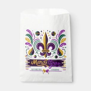 New Orleans Mardi Gras purple yellow green Favour Bags