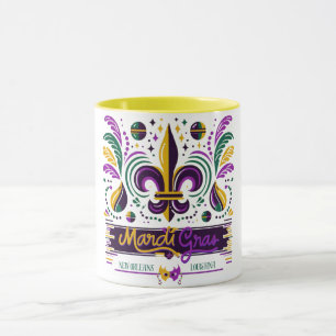 New Orleans Mardi Gras purple yellow green Mug