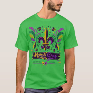 New Orleans Mardi Gras purple yellow green T-Shirt