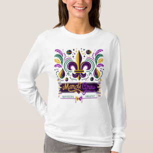 New Orleans Mardi Gras purple yellow green T-Shirt