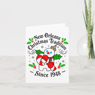 New Orleans Mr Bingle Christmas Tradition Snowman  Card
