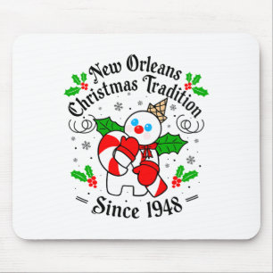 New Orleans Mr Bingle Christmas Tradition Snowman  Mouse Pad