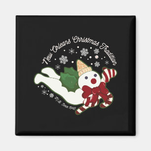 New Orleans Mr Bingle Christmas Tradition Snowmen  Magnet