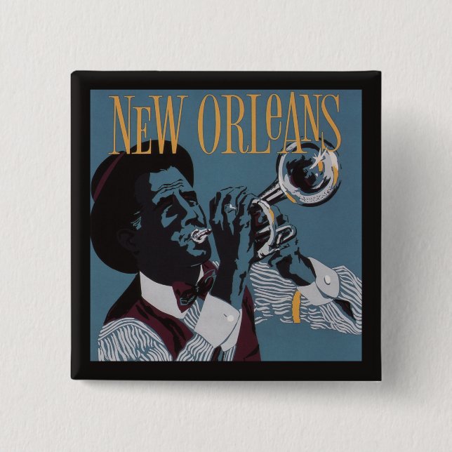 New Orleans Music button (Front)