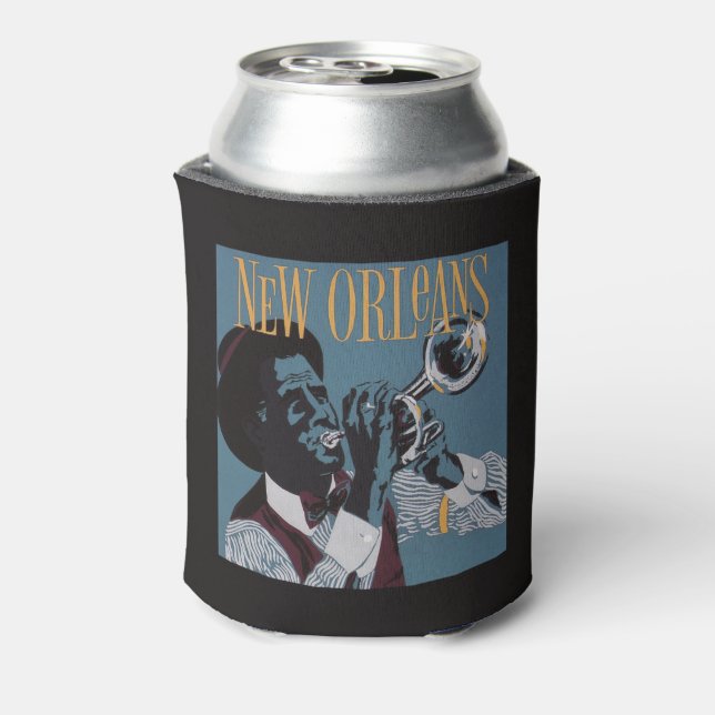 New Orleans Music custom monogram can cooler (Can Back)