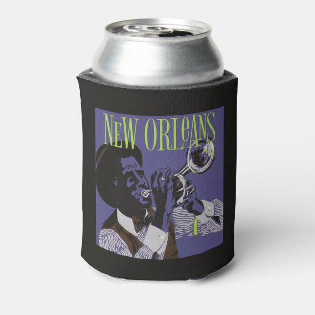 New Orleans Music custom monogram can cooler (Can Back)
