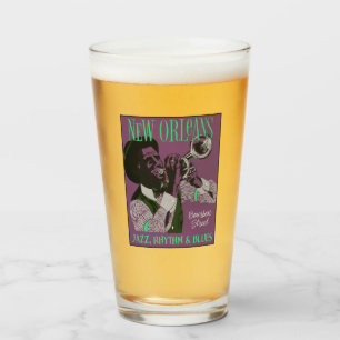 New Orleans Music custom text Glass