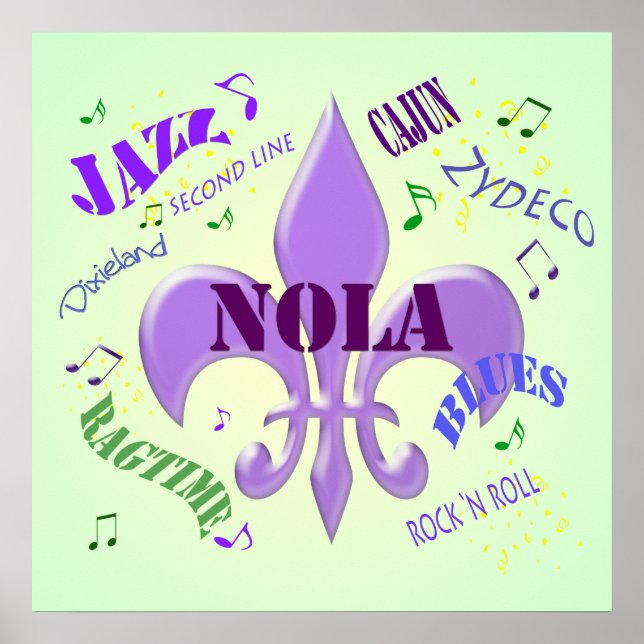 New Orleans Music Poster (Front)
