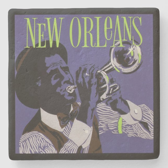 New Orleans Music stone coasters (Front)