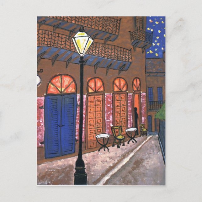 New Orleans Night Cafe Postcard (Front)