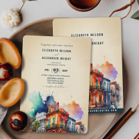  New Orleans Nola Louisiana - Watercolor Wedding