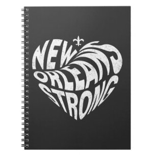 New Orleans Nola Strong Heart Notebook