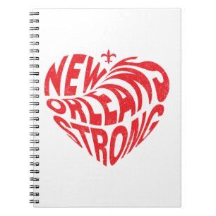 New Orleans Nola Strong Heart Notebook