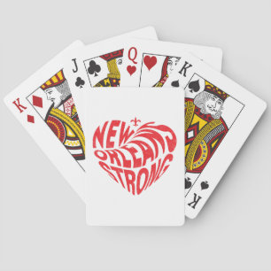New Orleans Nola Strong Heart Playing Cards