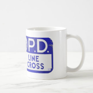 New Orleans NOPD Police Line Sign - Blue Coffee Mug