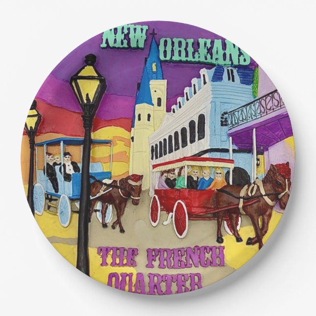 New Orleans Party Plates (Front)