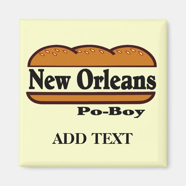 New Orleans Po Boy Magnet (Front)