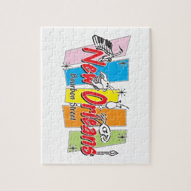 New Orleans Retro Look Jigsaw Puzzle (Vertical)