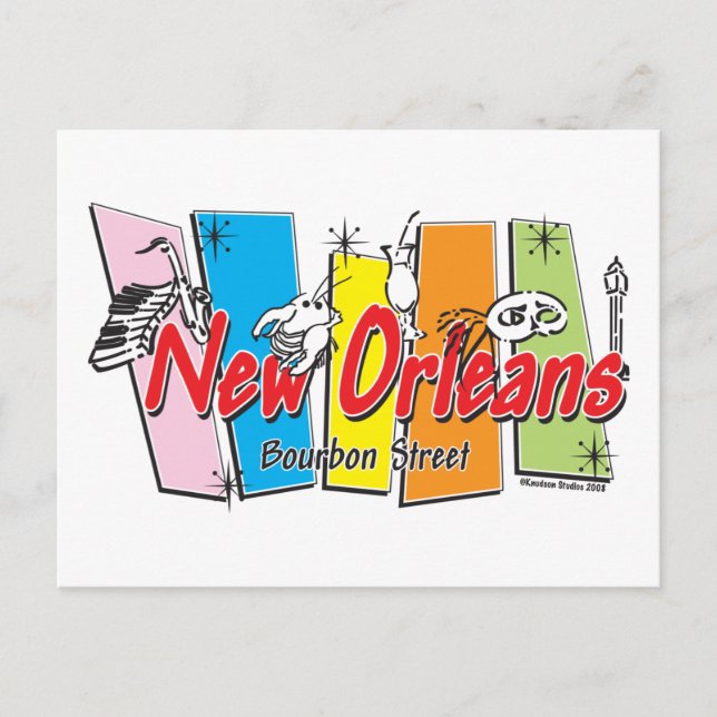 New-Orleans-Retro Postcard (Front)