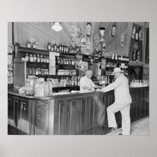 New Orleans Saloon, 1938. Vintage Photo Poster
