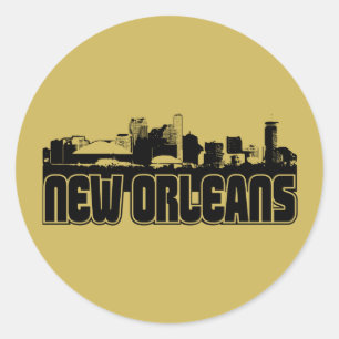 New Orleans Skyline Classic Round Sticker
