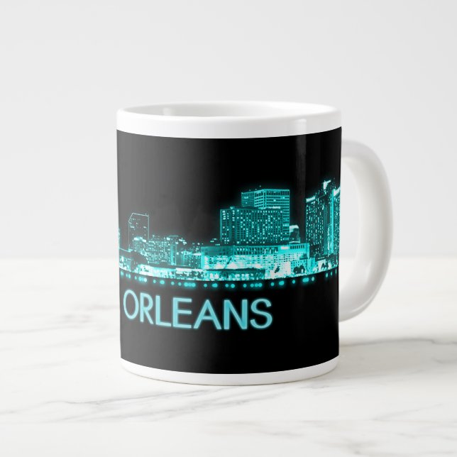 New Orleans Skyline Large Coffee Mug (Front Right)