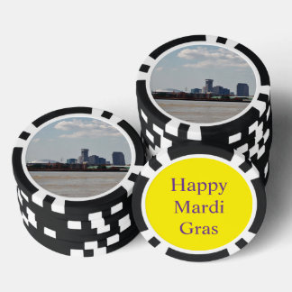 New Orleans Skyline Mardi Gras  Poker Chips
