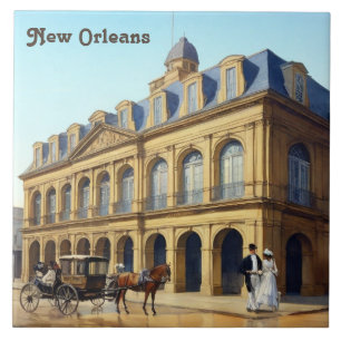 New Orleans Spanish Cabildo Louisiana Vintage Tile