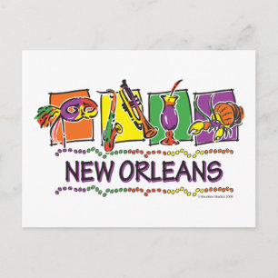 NEW-ORLEANS-SQUARES-eps copy Postcard