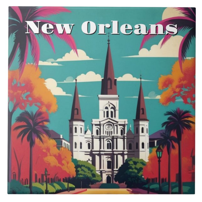 New Orleans St Louis Cathedral Tile (Front)