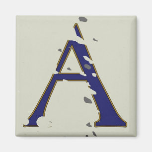 New Orleans Street Blue Letter Tile "A" Magnet
